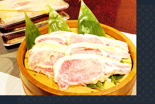 もち豚(和豚)6枚　1枚130g　3,300円(要予約)